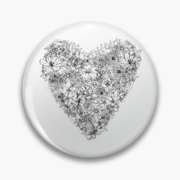 Item preview, Anatomical Heart and Flowers designed and sold by Finolca.