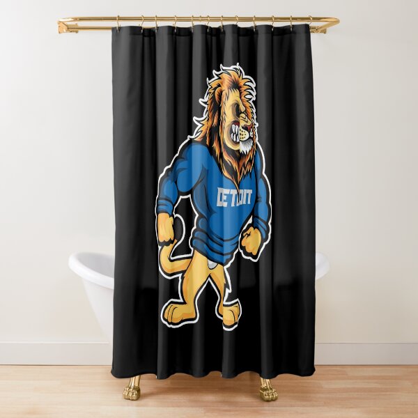 Football Team Flag Detroit Lions Shower Curtain