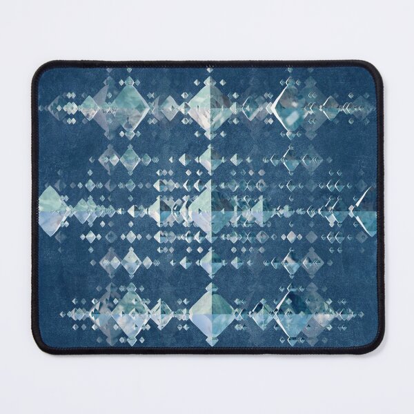 Item preview, Grungy Blue Jeans Floating Pyramids Fractal Abstract designed and sold by BoundedChaos.