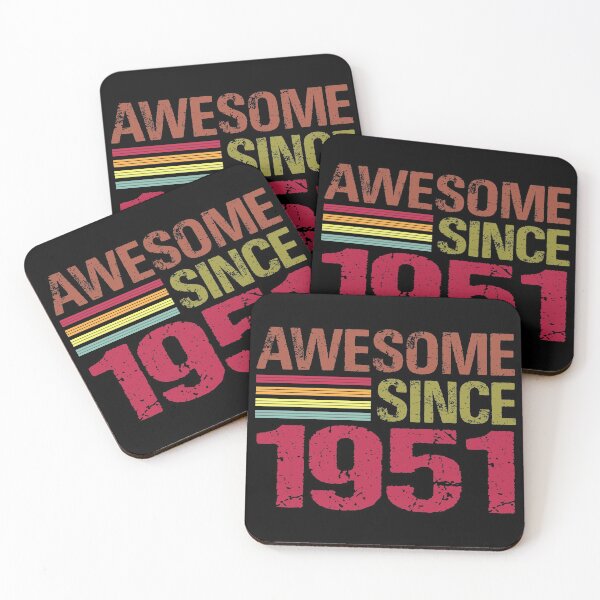 Item preview, Awesome Since 1951 Retro Vintage 70th Birthday Gift designed and sold by designbychow.
