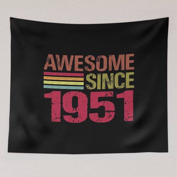 Item preview, Awesome Since 1951 Retro Vintage 70th Birthday Gift designed and sold by designbychow.
