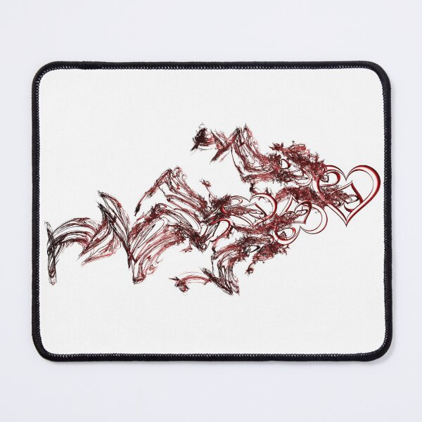 Item preview, Smoking Red Hearts Abstract Fractal Flame designed and sold by BoundedChaos.