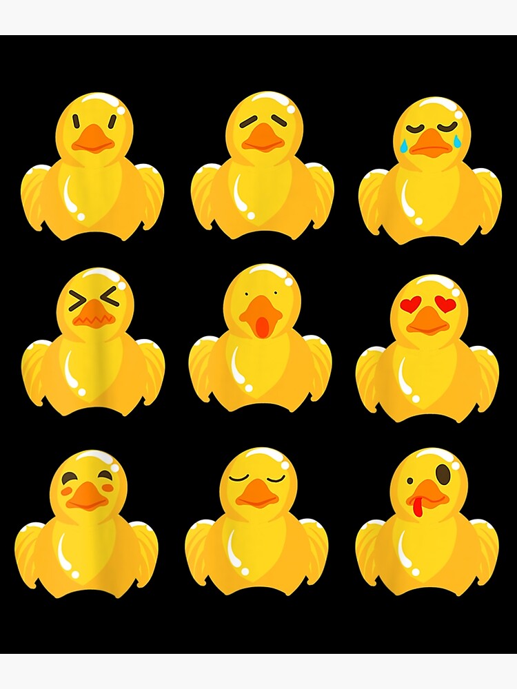 "Rubber Duck Emojis Cool Ducky Toy Emoticon Fan Gift" Photographic