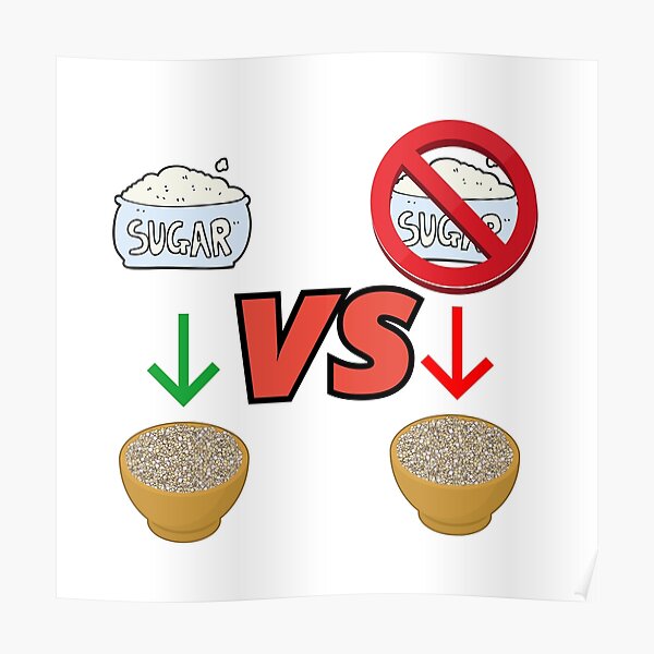 "Sugar Versus No Sugar In Grits" Poster for Sale by Redbubble