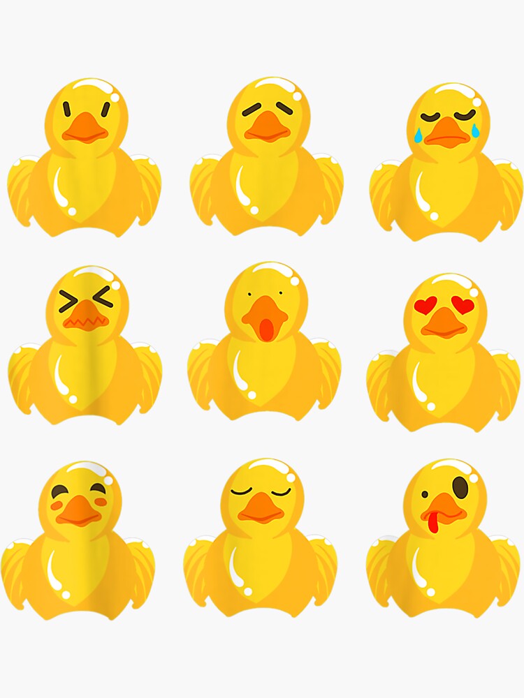"Rubber Duck Emojis Cool Ducky Toy Emoticon Fan Gift" Sticker for Sale by cysandy Redbubble