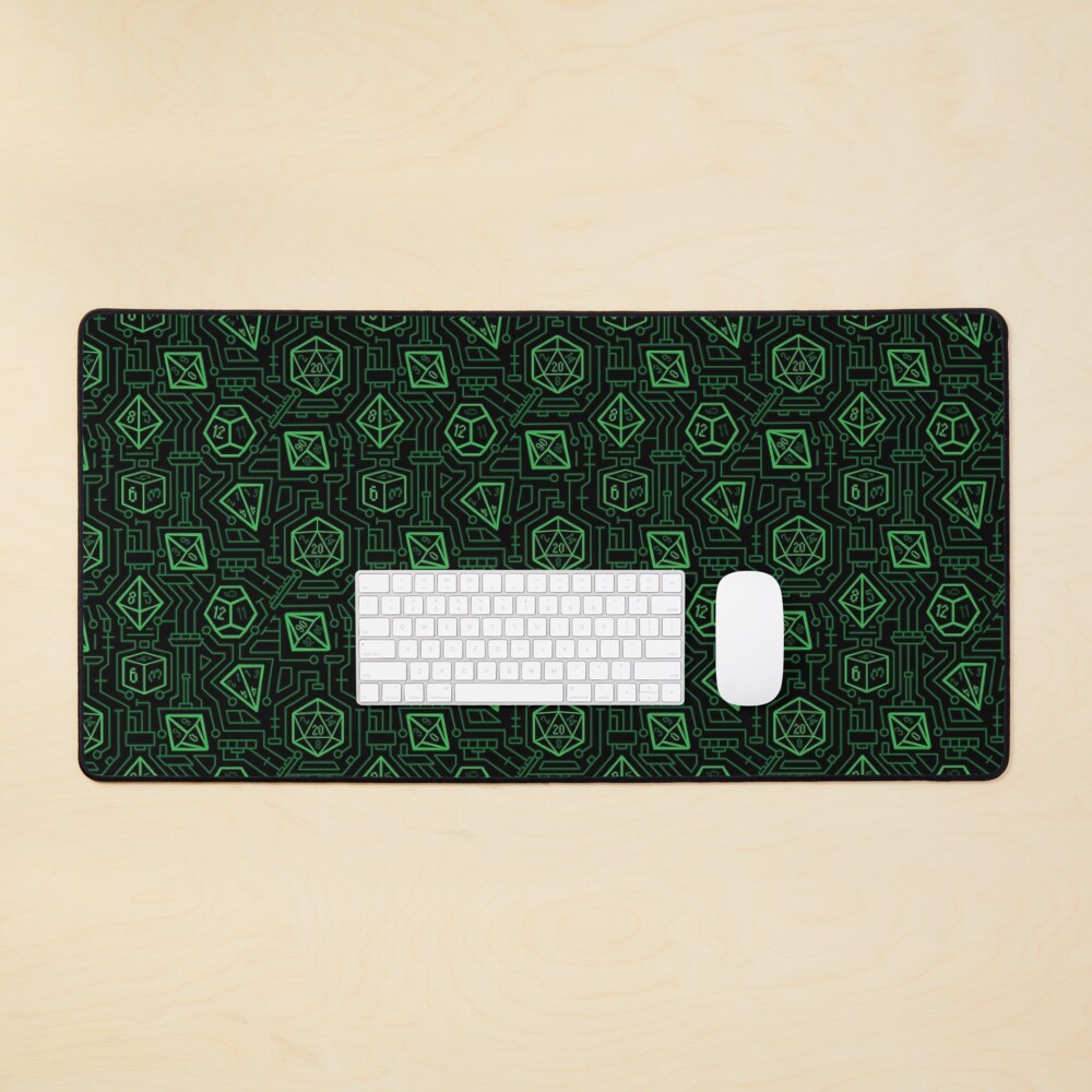 Tech D20 Pattern [Green] Mouse Pad