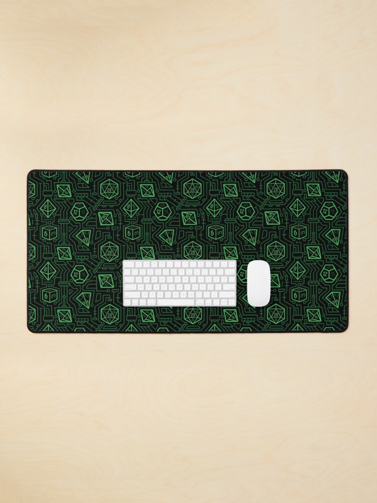 Mouse Pad, Tech D20 Pattern [Green] designed and sold by MaratusFunk