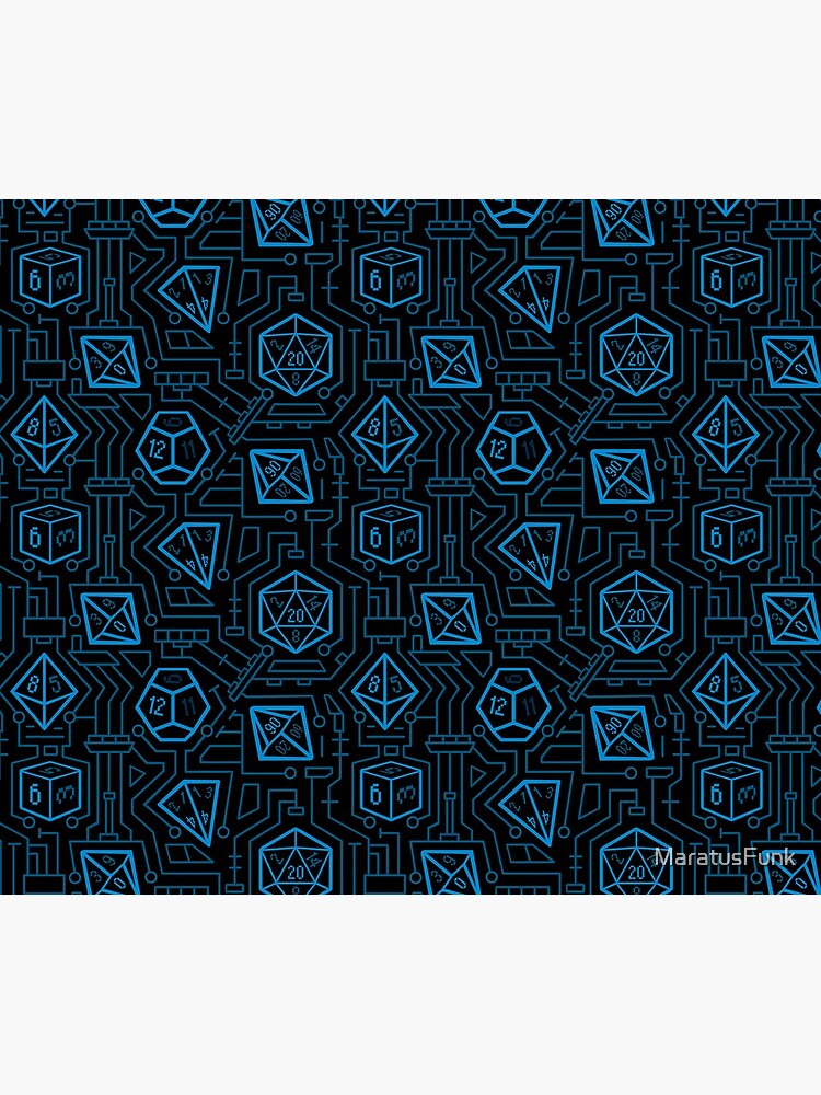 Thumbnail 5 of 5, Mouse Pad, Tech D20 Pattern [Blue] designed and sold by MaratusFunk.