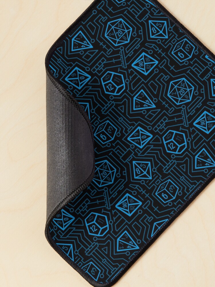 Thumbnail 2 of 5, Mouse Pad, Tech D20 Pattern [Blue] designed and sold by MaratusFunk.