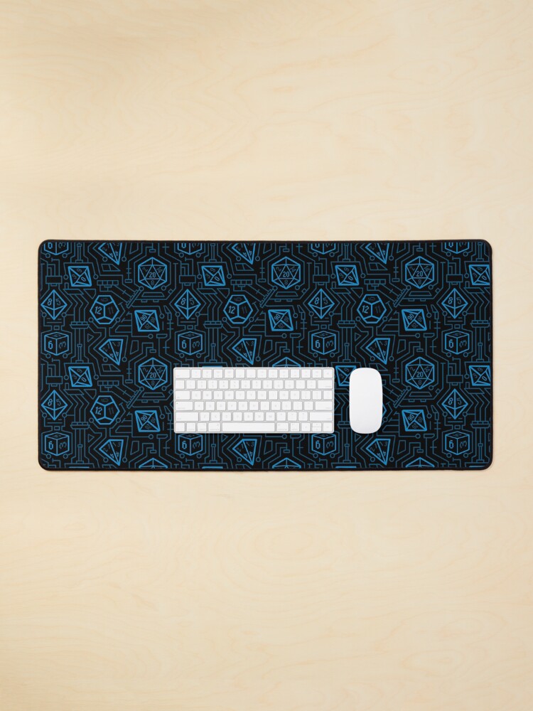 Thumbnail 1 of 5, Mouse Pad, Tech D20 Pattern [Blue] designed and sold by MaratusFunk.