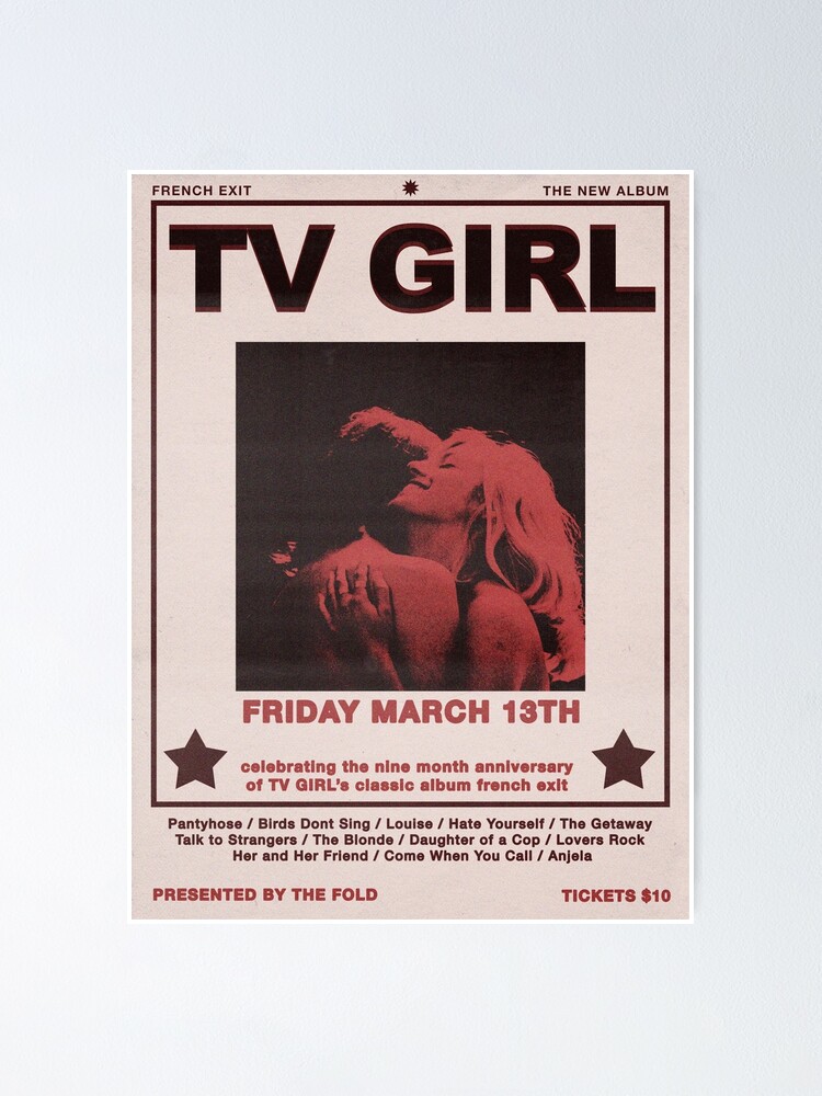 "TV Girl French Exit Concert" Poster for Sale by lgsketches Redbubble