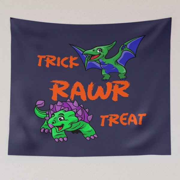 Item preview, Trick Rawr Treat Fun Cute Triceratops & Pterodactyl Halloween  designed and sold by LMcDs.