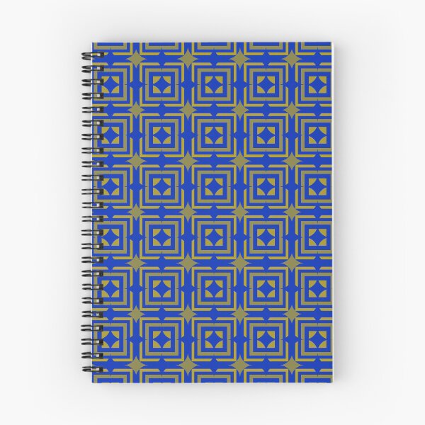 Item preview, Geometric Patterns Blue With Dim Gold Color designed and sold by ClassyPatterns.