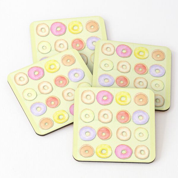 Item preview, donut donuts doughnut doughnuts (yellow-green pattern background) designed and sold by ibijin.