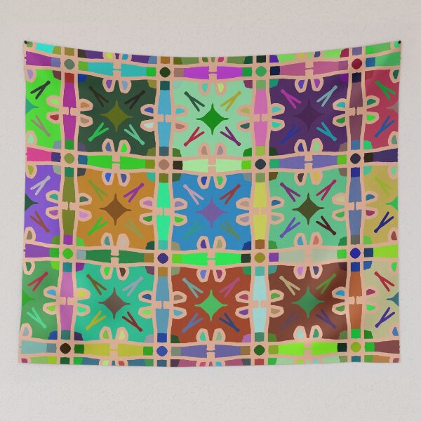 Item preview, Colorful patchwork retro design designed and sold by NoahDea.