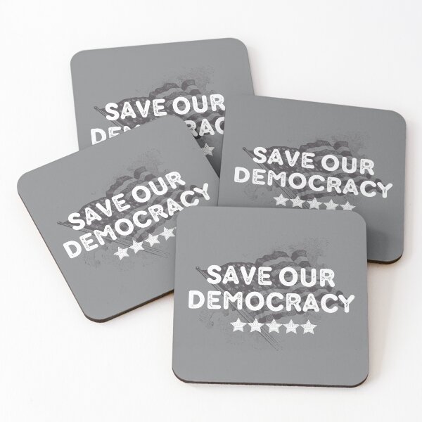 Item preview, Save Our Democracy Blue Grunge Flag Design designed and sold by EarthArtDesigns.
