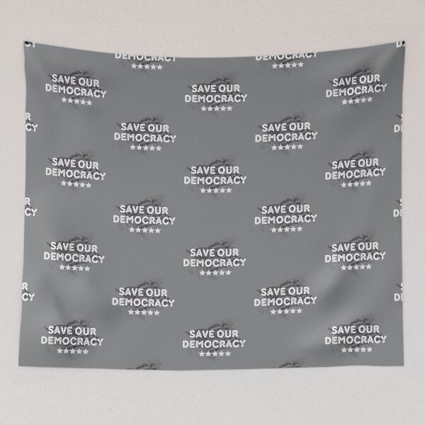 Item preview, Save Our Democracy Blue Grunge Flag Design designed and sold by EarthArtDesigns.