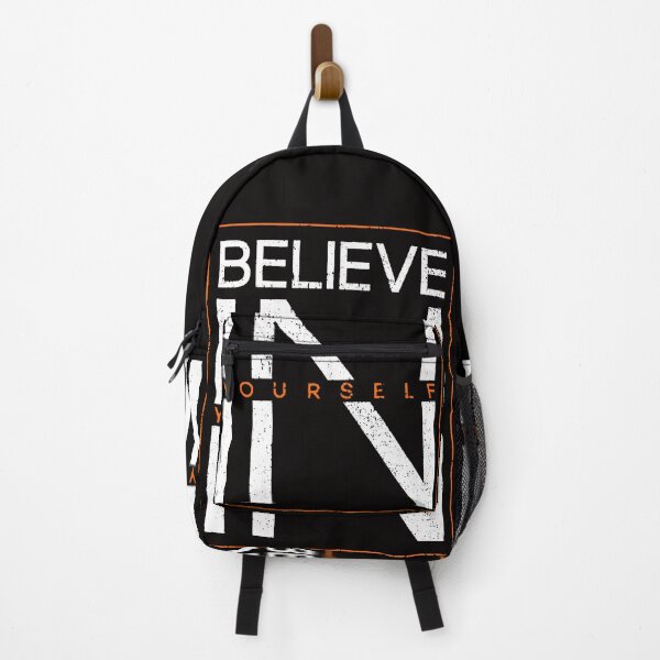 Item preview, Motivational Slogan - Believe in Yourself White Orange designed and sold by WearWolfDesigns.
