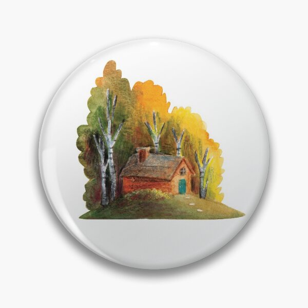 Item preview, Summer Cabin Watercolor Illustration designed and sold by Brigidmalloy.