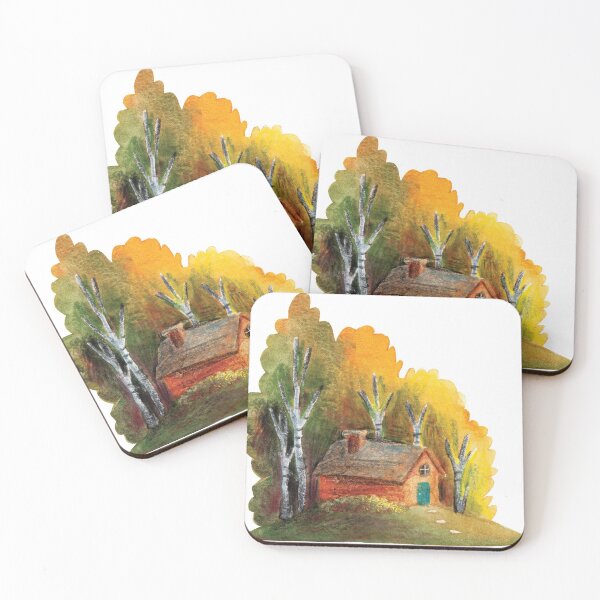 Item preview, Summer Cabin Watercolor Illustration designed and sold by Brigidmalloy.