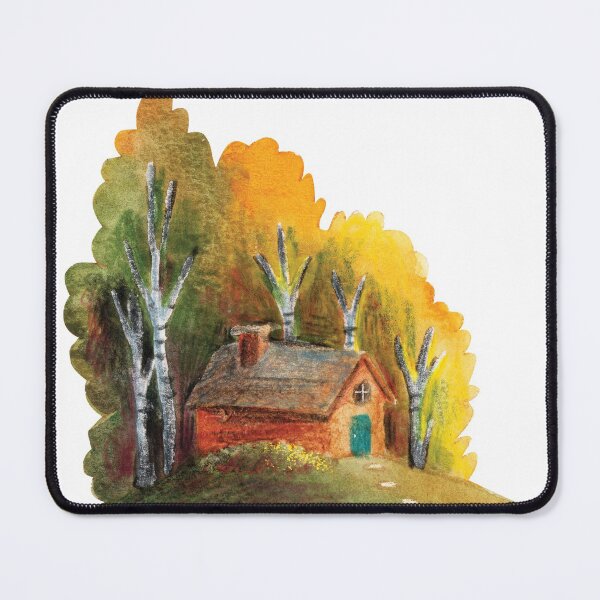 Item preview, Summer Cabin Watercolor Illustration designed and sold by Brigidmalloy.