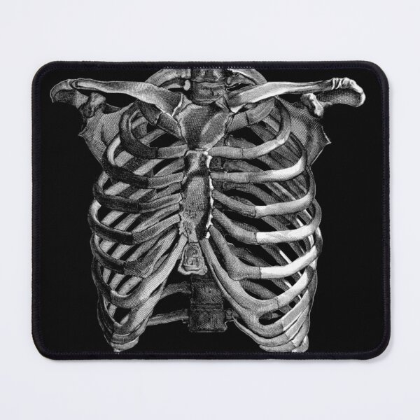 Item preview, Vintage Skeleton Ribcage Torso Cool Monochrome Illustration Look designed and sold by TrulyEpoque.