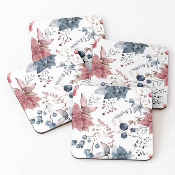 Item preview, Christmas Winter Floral Pattern  designed and sold by ElishaKayne.