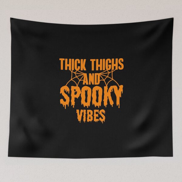 Item preview, Thick Thighs And Spooky Vibes Funny Halloween designed and sold by TheBeastNation.
