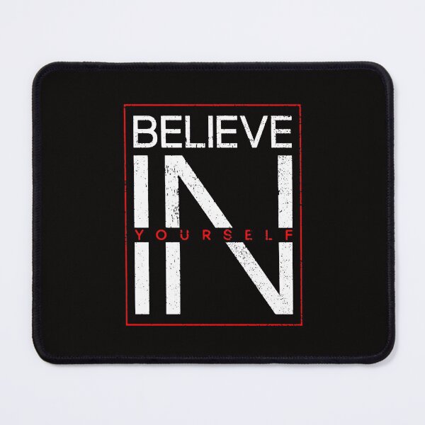 Item preview, Motivational Slogan - Believe in Yourself White Red designed and sold by WearWolfDesigns.