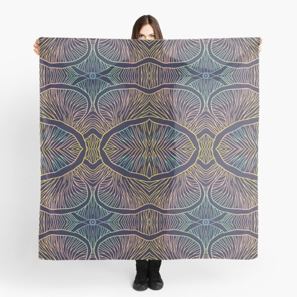 Mushroom gills in gold Scarf