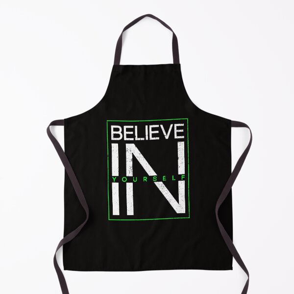 Item preview, Motivational Slogan - Believe in Yourself White Green designed and sold by WearWolfDesigns.