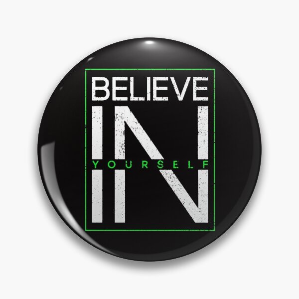 Item preview, Motivational Slogan - Believe in Yourself White Green designed and sold by WearWolfDesigns.