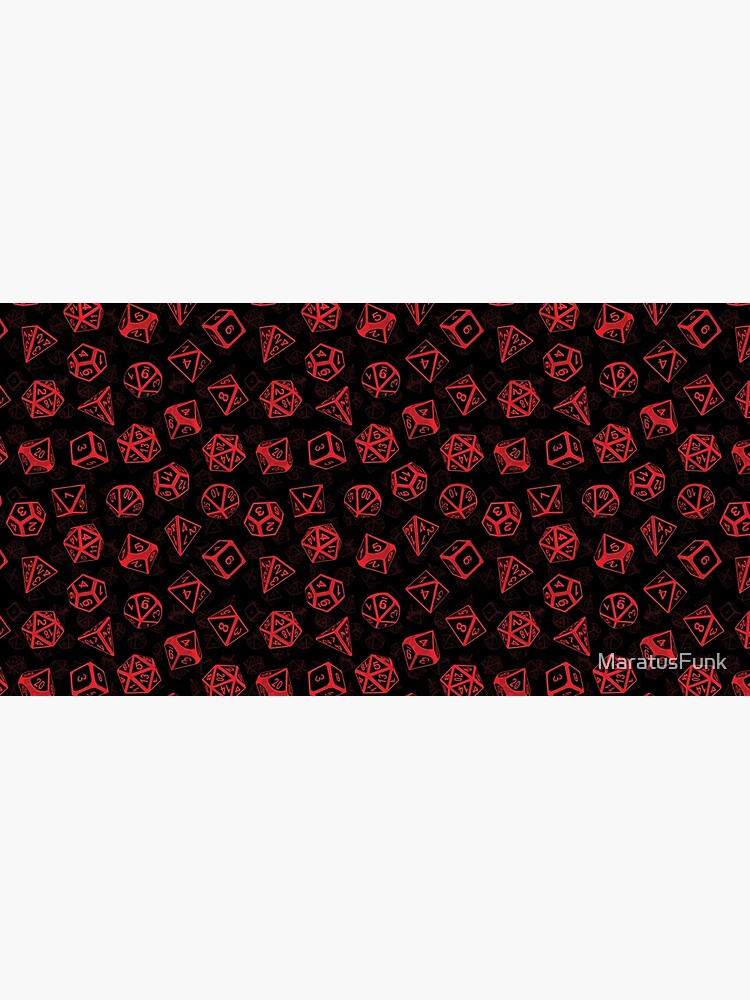 Aperçu 5 sur 5. Tapis de souris avec l'œuvre Modèle de jeu de dés D20 (rouge) créée et vendue par MaratusFunk.