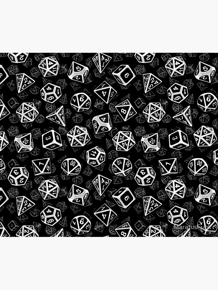 D20 Dice Set Pattern (White) by MaratusFunk