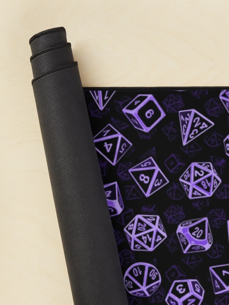 Thumbnail 2 of 5, Mouse Pad, D20 Dice Set Pattern (Purple) designed and sold by MaratusFunk.