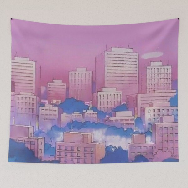 Item preview, Anime Inspired Urban Scenery designed and sold by Freshfroot.