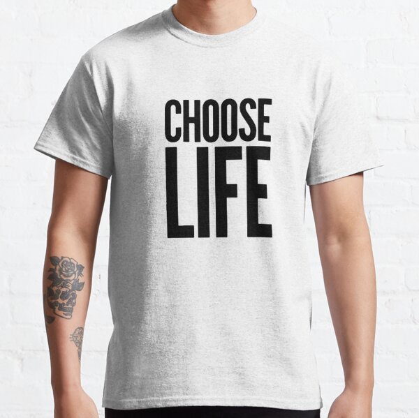 Wham Choose Life Quote Men's T Shirt 80's Pop Band Music Merch 