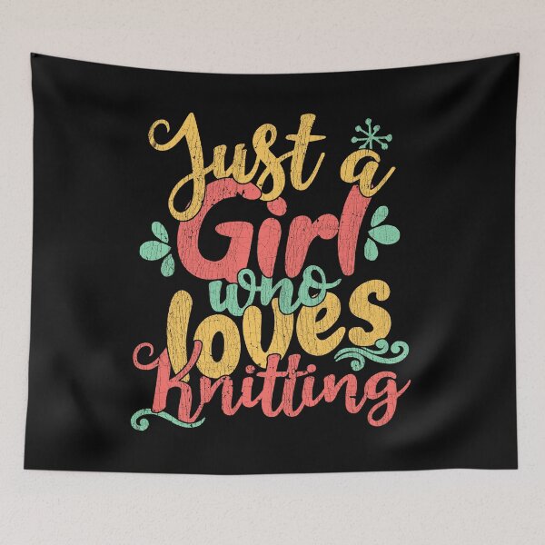 Item preview, Just A Girl Who Loves Knitting Gift print designed and sold by theodoros20.