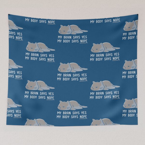 Item preview, Lazy My Body Says Nope Funny Lazy Cat designed and sold by PixelsNotPens.