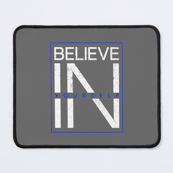 Item preview, Motivational Slogan - Believe in Yourself White Blue designed and sold by WearWolfDesigns.