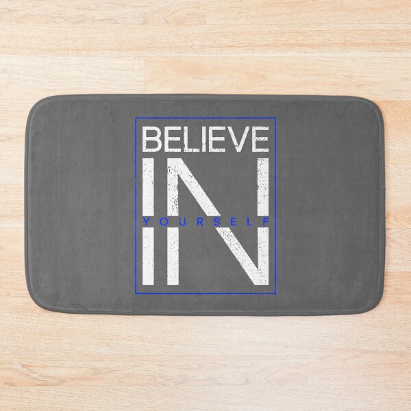Item preview, Motivational Slogan - Believe in Yourself White Blue designed and sold by WearWolfDesigns.