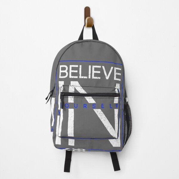 Item preview, Motivational Slogan - Believe in Yourself White Blue designed and sold by WearWolfDesigns.