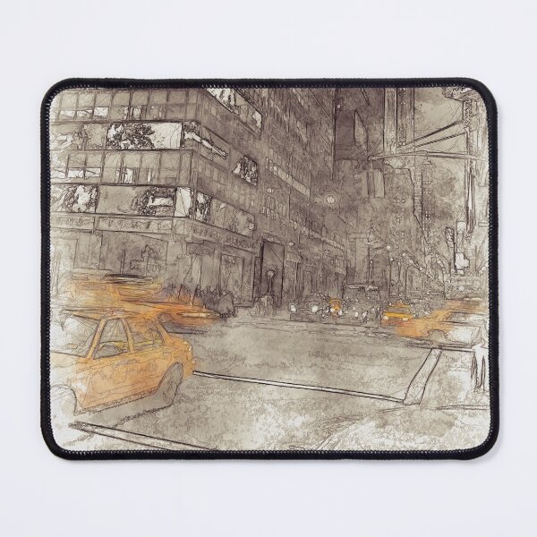 Item preview, NYC Yellow Cabs Night - SKETCH designed and sold by Art-Frankenberg.