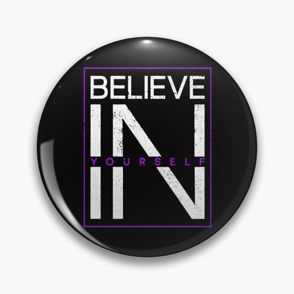 Item preview, Motivational Slogan - Believe in Yourself White Purple designed and sold by WearWolfDesigns.