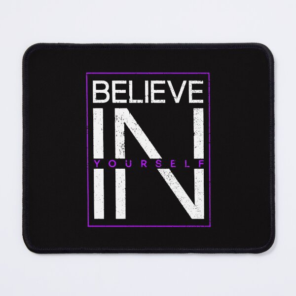 Item preview, Motivational Slogan - Believe in Yourself White Purple designed and sold by WearWolfDesigns.