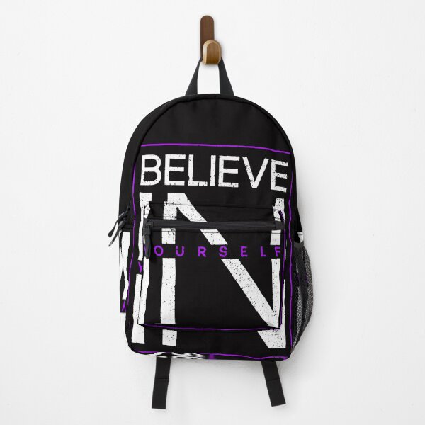 Item preview, Motivational Slogan - Believe in Yourself White Purple designed and sold by WearWolfDesigns.