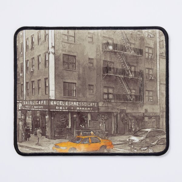 Item preview, NYC Yellow Cabs Bagel Cafe - SKETCH designed and sold by Art-Frankenberg.