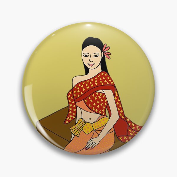 Item preview, Vestido tradicional tailandés - ¡Belleza tailandesa! designed and sold by drawkwardly.