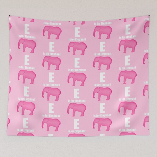 Item preview, E is for Elephant Pink designed and sold by BeachBumFamily.