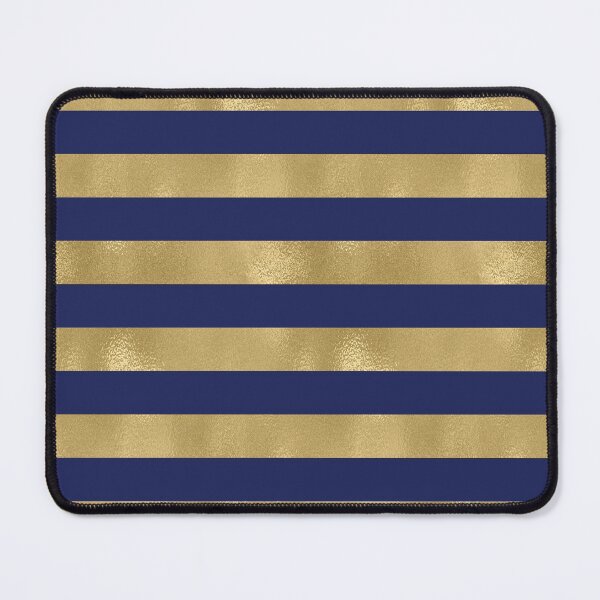 Item preview, Navy Blue and Gold Metallic Horizontal Stripes designed and sold by Amy Brinkman.